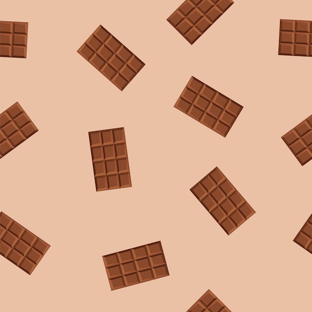 Плитка молочного шоколада сладости конфеты бесшовный фон фон всемирный день  шоколада 7 июля | Премиум векторы