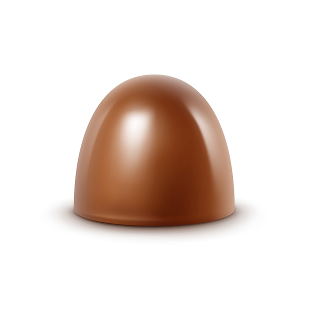 Milk Chocolate Candy on White Background