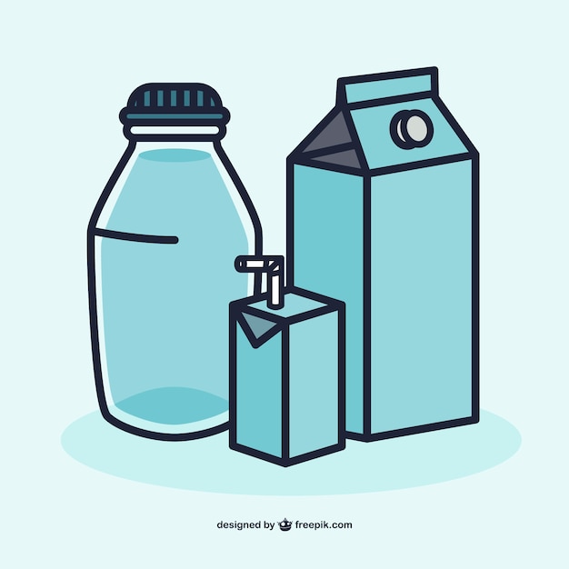 Milk containters vector