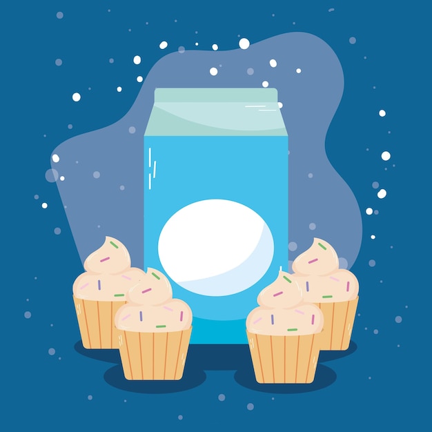 Milk and cupcakes