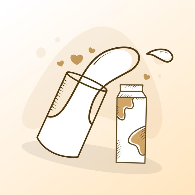 milk day illustration vector for banner background etc