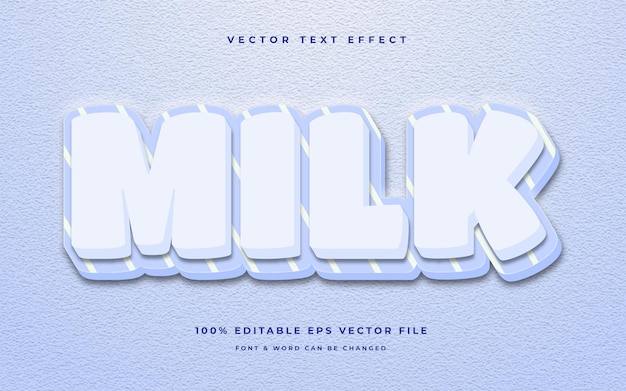 Milk editable text effect