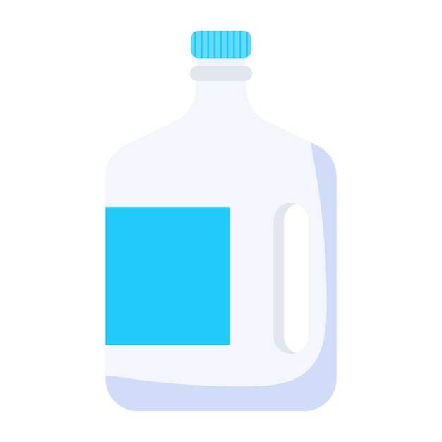 Milk gallon flat icon, editable design 