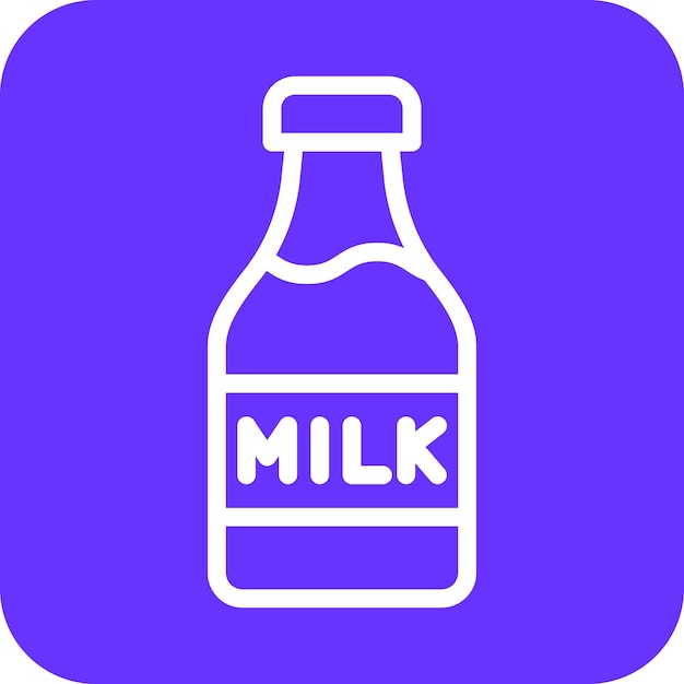 Vector milk icon style