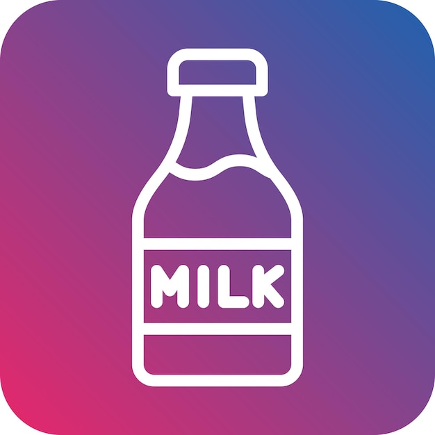 Vector milk icon style