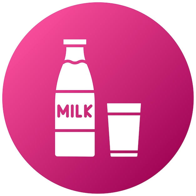 Vector milk icon style