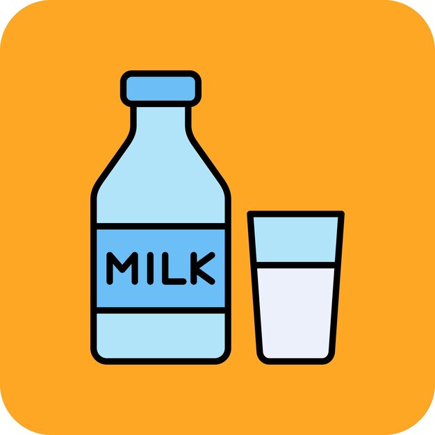 Vector milk icon