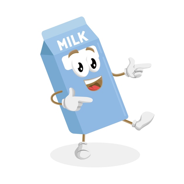 milk logo mascot hi pose