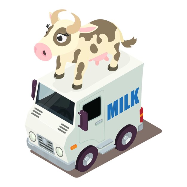 Vector milk machine icon isometric illustration of milk machine vector icon for web