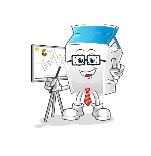 Milk marketing character cartoon mascot vector