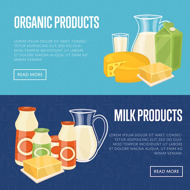 Milk organic products website templates