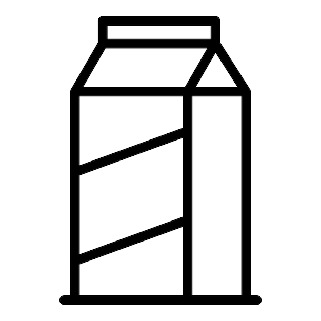 Milk pack icon Outline milk pack vector icon for web design isolated on white background