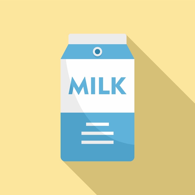 Vector milk package icon flat illustration of milk package vector icon for web design