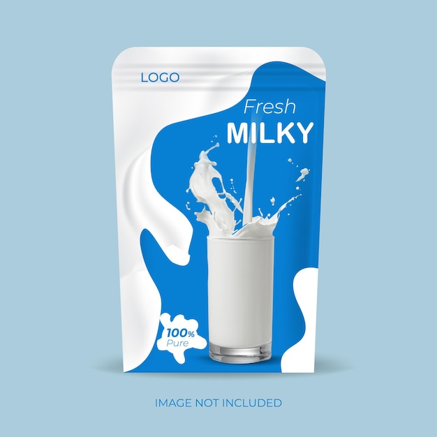 Milk packaging design template