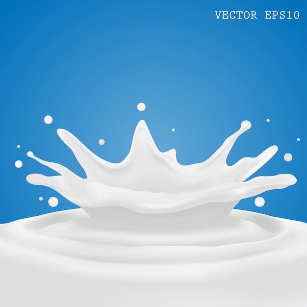 milk splash for background,  3d design.