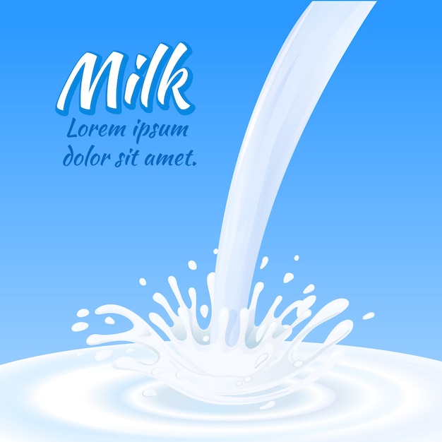 Vector milk splash background