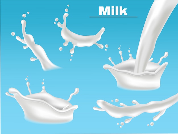 Milk splash effects collection