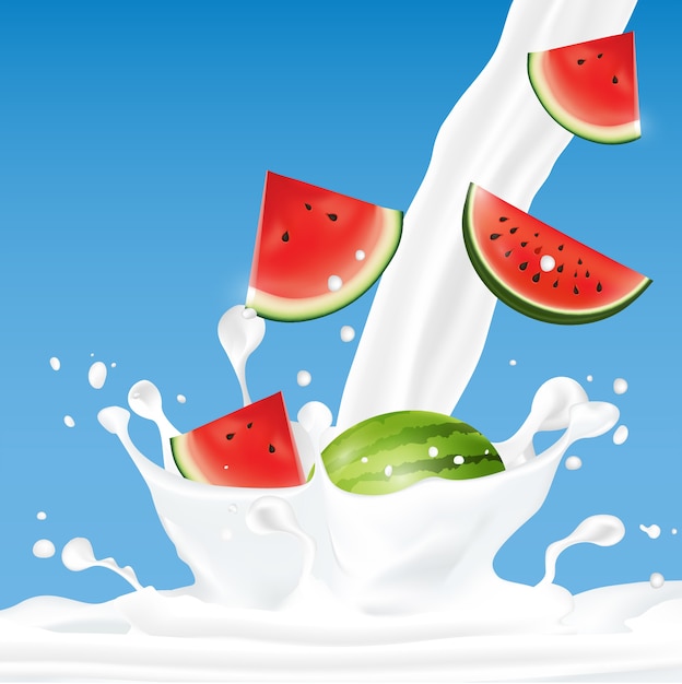 milk splash fruit