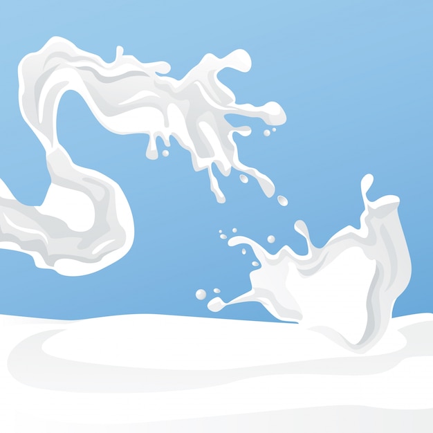 Vector milk splash fyer