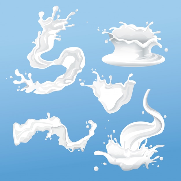 Vector milk splash fyer