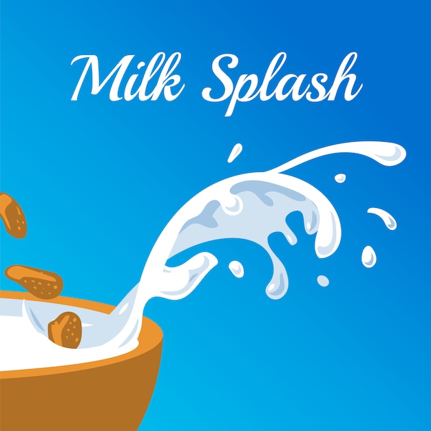 Milk Splash.  illustration.