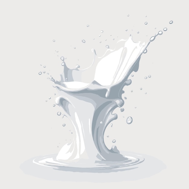 Vector milk splash vector