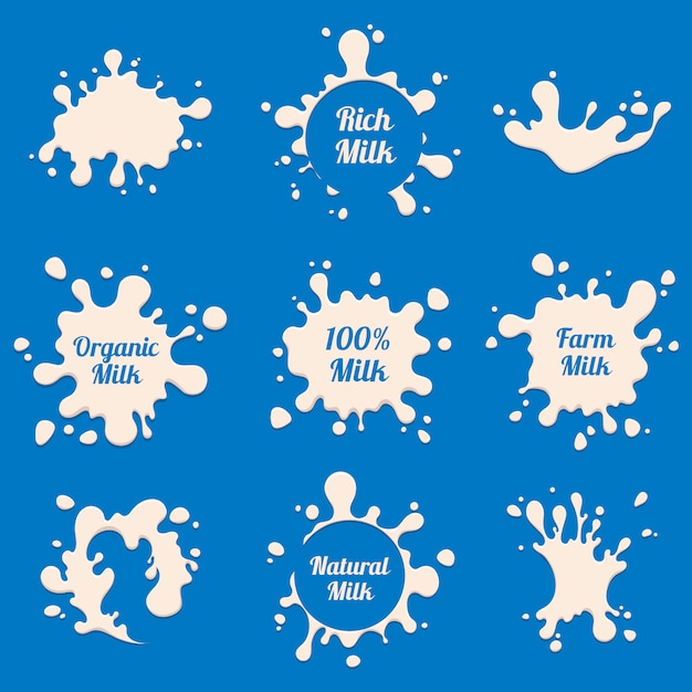 Milk splashes  labels