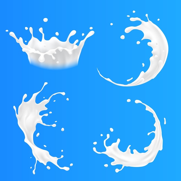 Milk splashes set