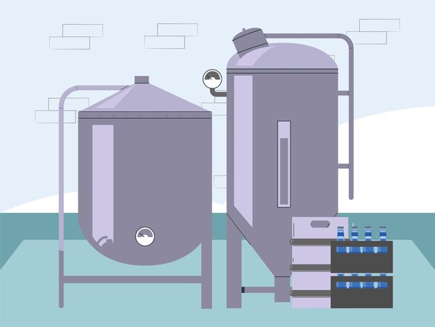Milk Tank Concept Illustration Stylish and Beautiful