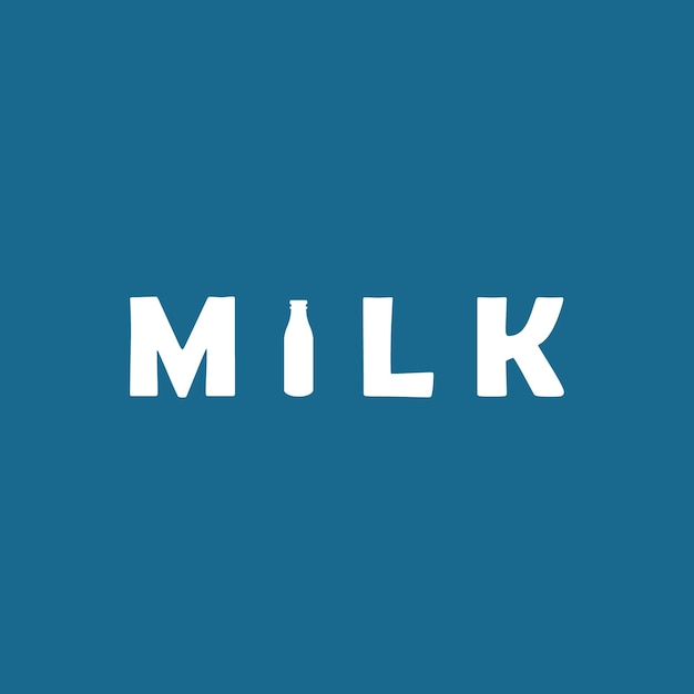 Milk Text Label Design Inspiration