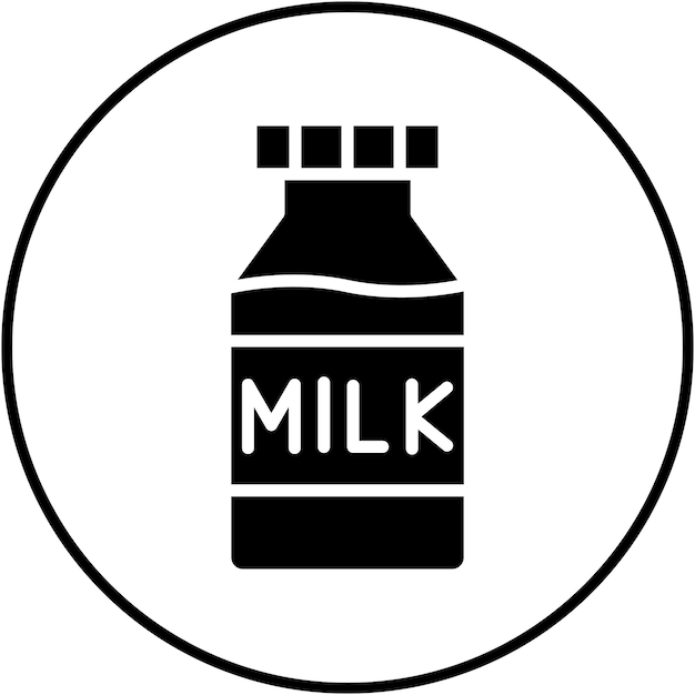 Vector milk vector icon can be used for kindergarten iconset