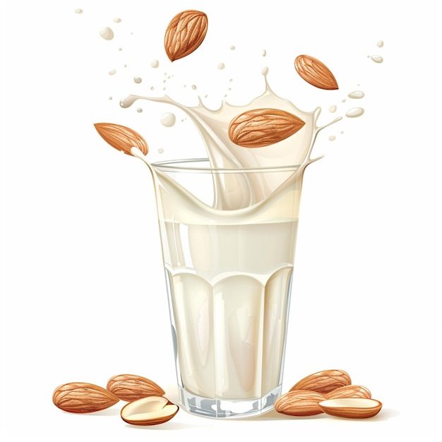 Milk With Peanut vector