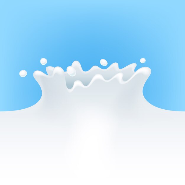 Vector milk, yogurt or cream splash with drops.