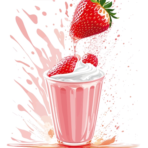 Milkshake illustratie