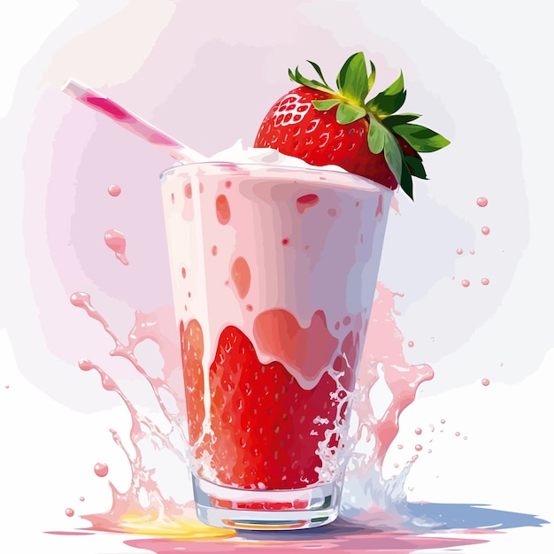 Vector milkshake illustration