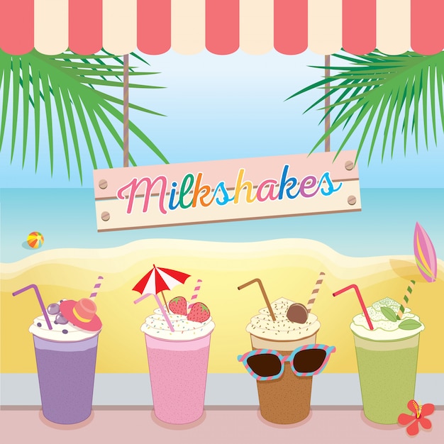 Milkshakes beach summer