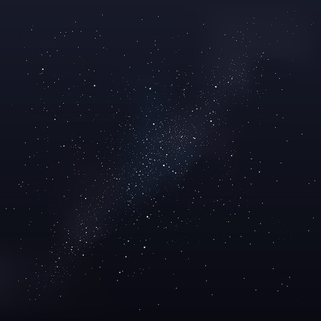 Vector milky way, night sky with stars