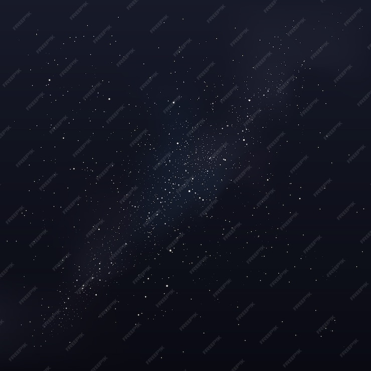 Premium Vector | Milky way, night sky with stars