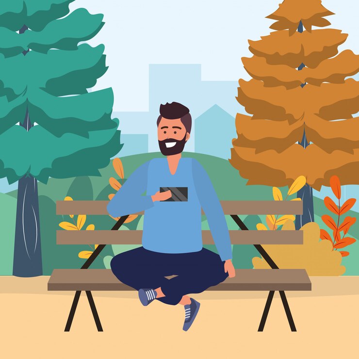 Vector millennial person stylish outfit 