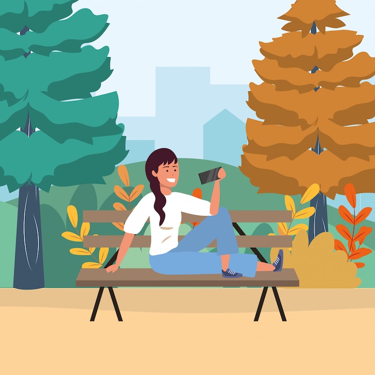 Vector millennial person stylish outfit 