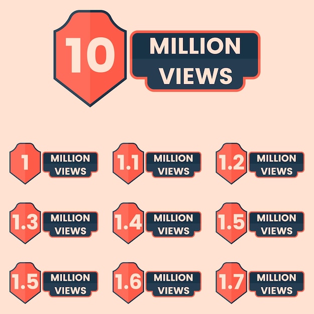 million views celebration background design banner 10m views