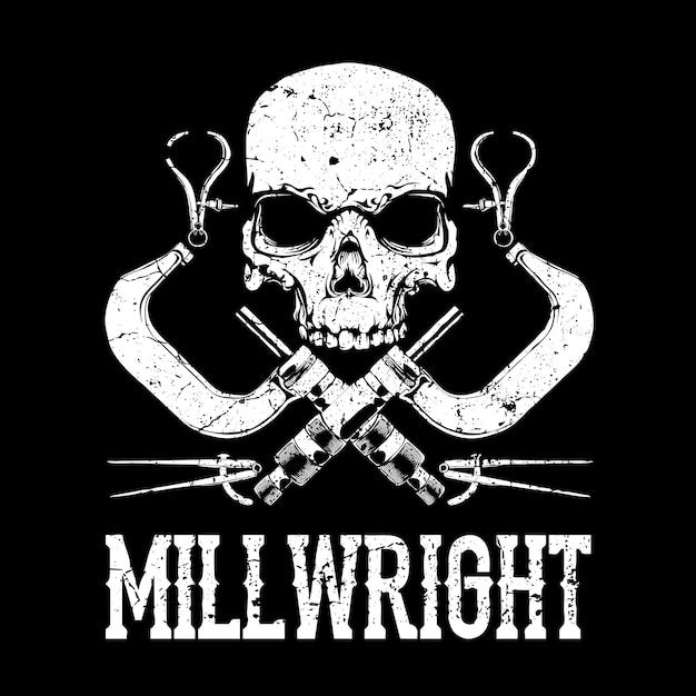 Vettore millwright può essere utilizzato per la serigrafia di stampa digitale di merci o magliette ecc