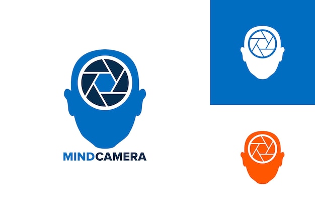 Mind Camera Logo Template Design Vector, Emblem, Design Concept, Creative Symbol, Icon