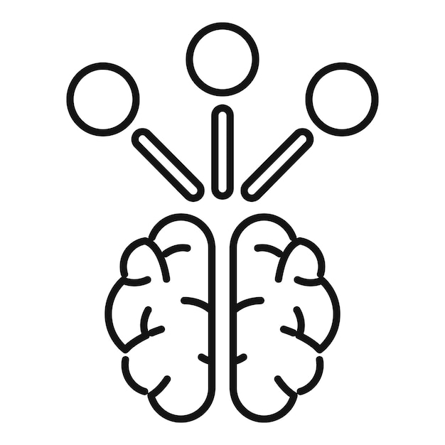 Mind care support icon outline vector Care work health