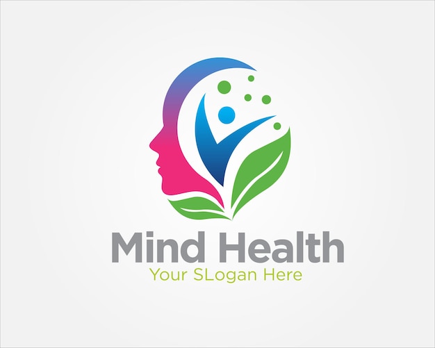 Vettore il logo mind health progetta un logo semplice e moderno per i servizi medici e clinici