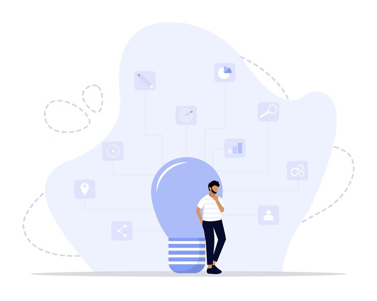 Vector mind map concept illustration