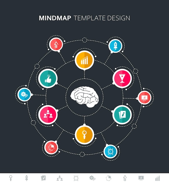 Vector mind map infographic template