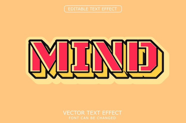 Vector mind text effect