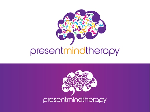 Vector mind therapy logo design