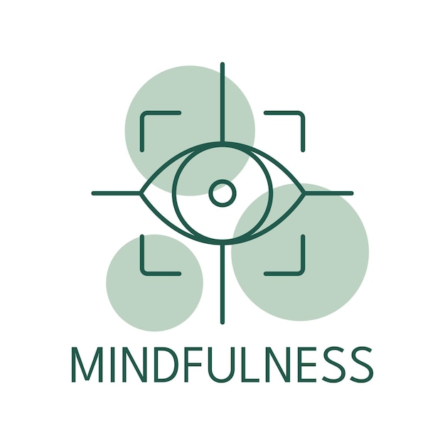 Vector mindfulness color icon logo style